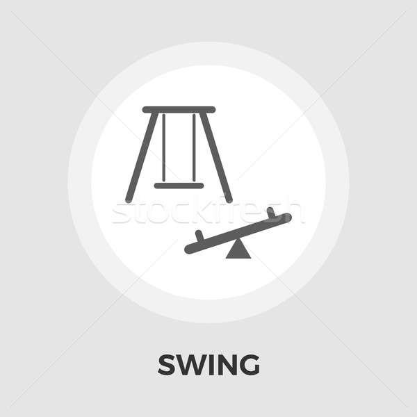 Swing vector icon geïsoleerd witte Stockfoto © smoki