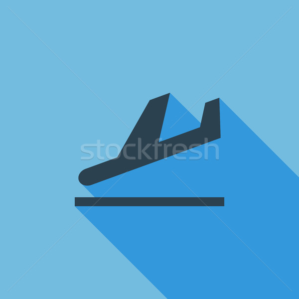 Kalkış ikon vektör uzun gölge web Stok fotoğraf © smoki