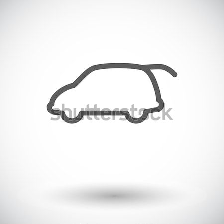 Autó ikon fehér absztrakt terv művészet Stock fotó © smoki