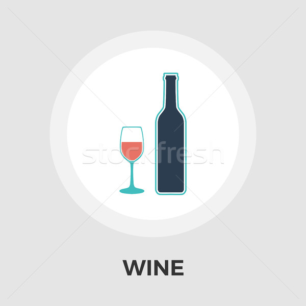 Wein Vektor Symbol isoliert weiß editierbar Stock foto © smoki