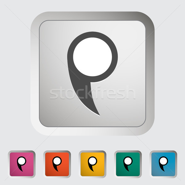 Map pin single icon. Stock photo © smoki