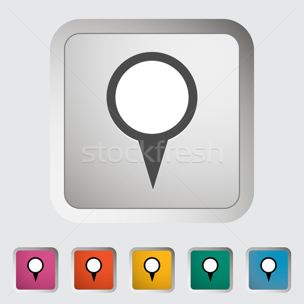 Map pin single icon. Stock photo © smoki