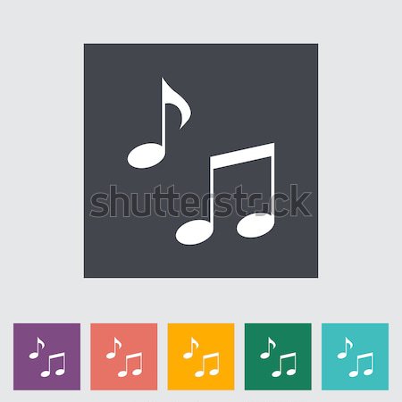 Nota ícone música símbolos círculo arte Foto stock © smoki
