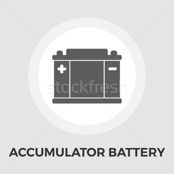 аккумулятор батареи икона вектора изолированный белый Сток-фото © smoki