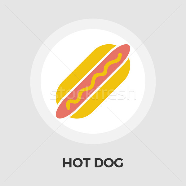 [[stock_photo]]: Hot · dog · vecteur · icône · isolé · blanche