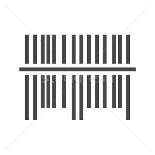Barcode Vektor Symbol dünne line isoliert Stock foto © smoki