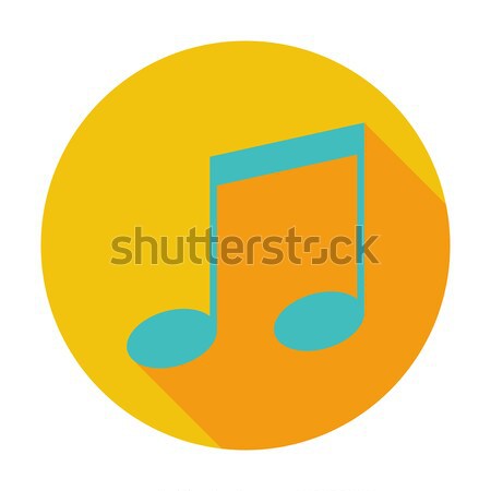 Note icône musique symboles couleur art [[stock_photo]] © smoki