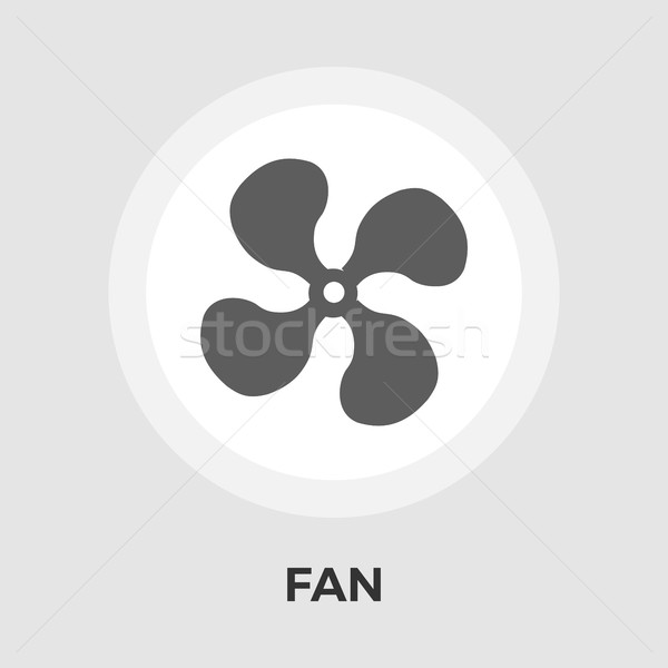 Fan flat icon Stock photo © smoki