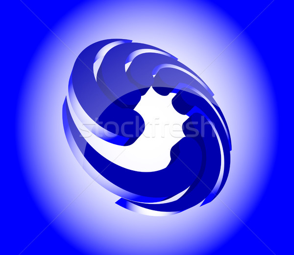 Abstract 3d swirl icon. Stock photo © smoki