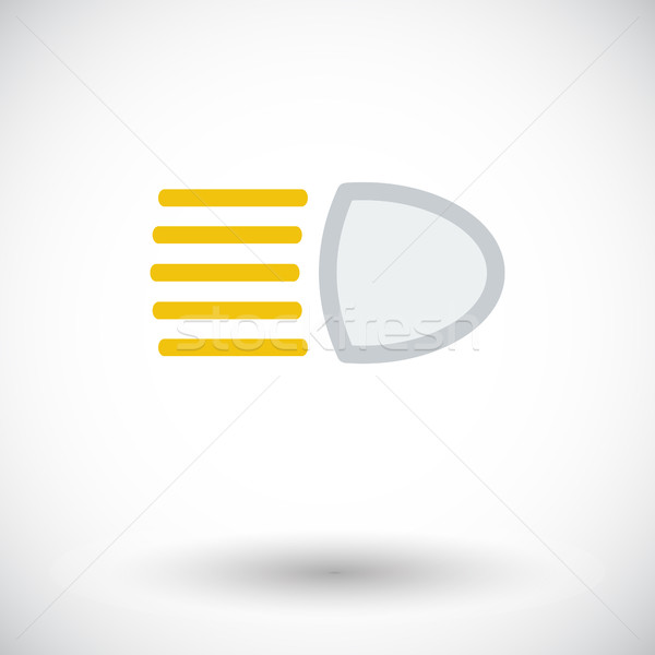 Koplamp icon witte licht teken verlichting Stockfoto © smoki