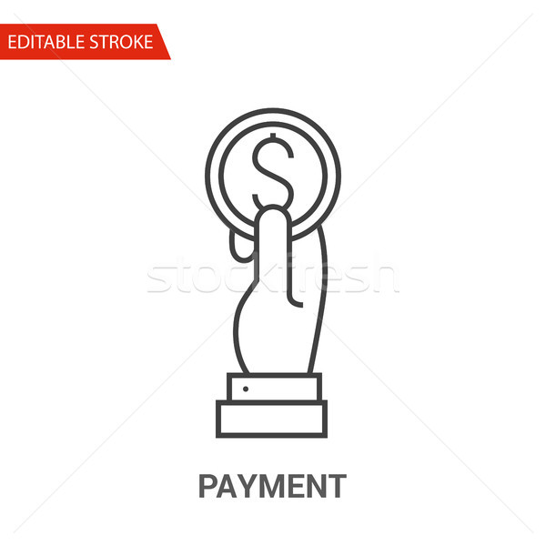 Payment Icon. Thin Line Vector Illustration Stock photo © smoki