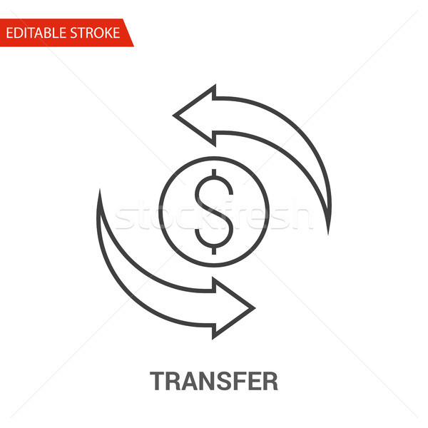 Transfer Icon. Thin Line Vector Illustration Stock photo © smoki