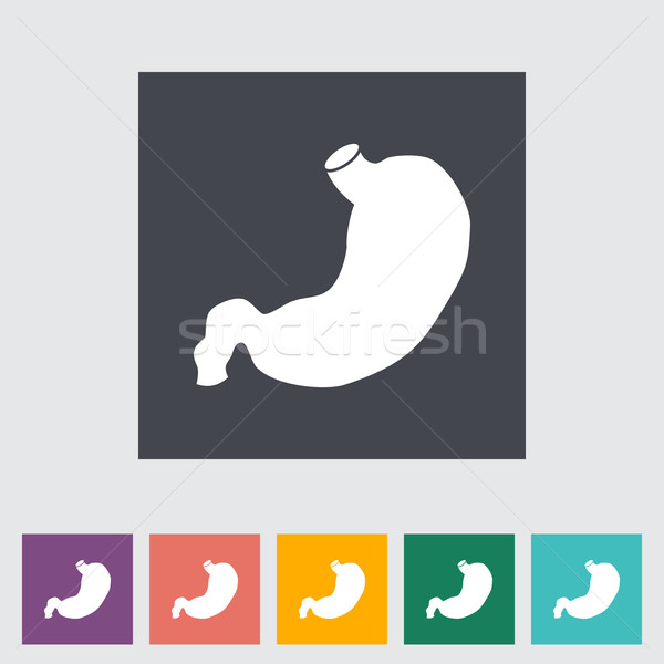 Stomach flat icon. Stock photo © smoki