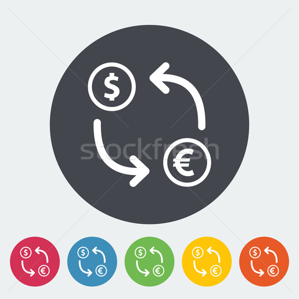 Stockfoto: Valuta · uitwisseling · icon · cirkel · abstract · groene