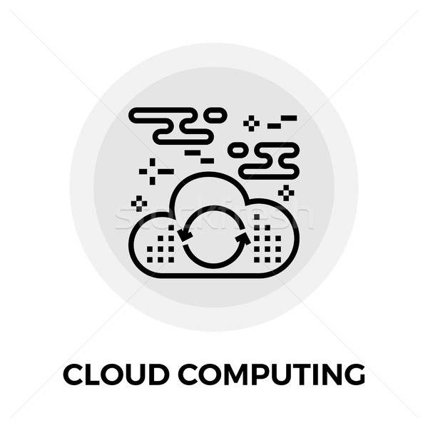 Cloud Computing Symbol Dienstleistungen Vektor Bild line Stock foto © smoki
