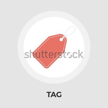 Label vector icon geïsoleerd witte Stockfoto © smoki