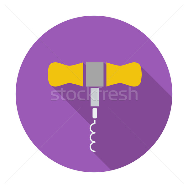 Sacacorchos icono botón diseno metal cocina Foto stock © smoki