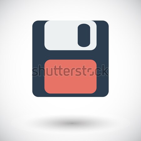 Mágneses lemez ikon fehér háttér felirat Stock fotó © smoki