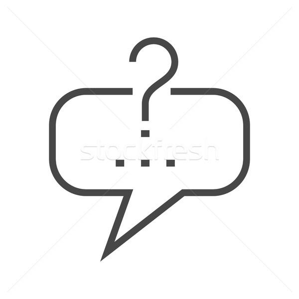 Question Mark in Speech Bubble Stock photo © smoki