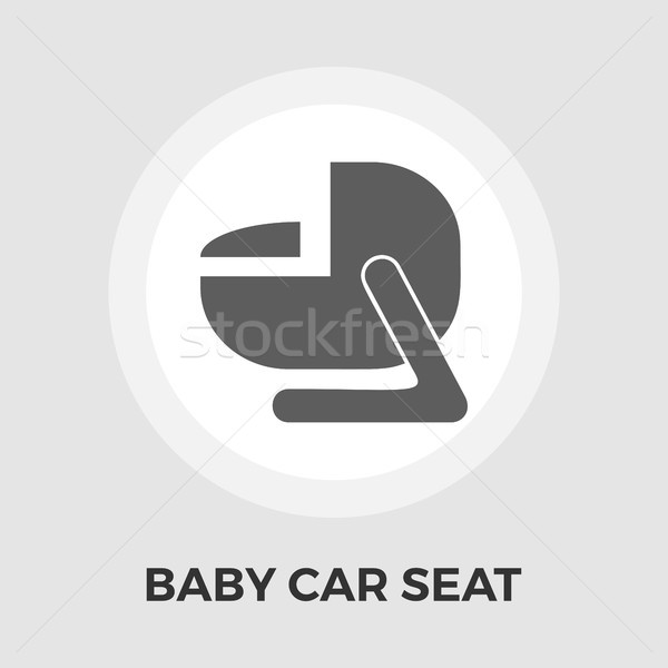 Stok fotoğraf: çocuk · araba · koltuk · ikon · vektör · yalıtılmış
