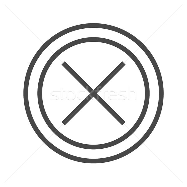 Cross Mark Thin Line Vector Icon Stock photo © smoki