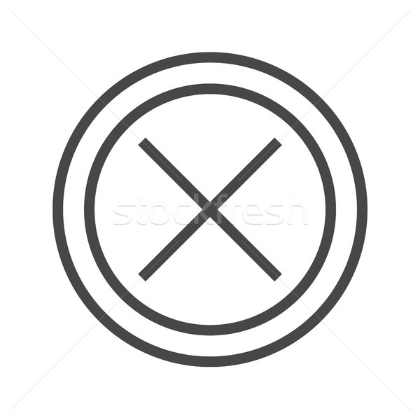 Cross Mark Thin Line Vector Icon Stock photo © smoki