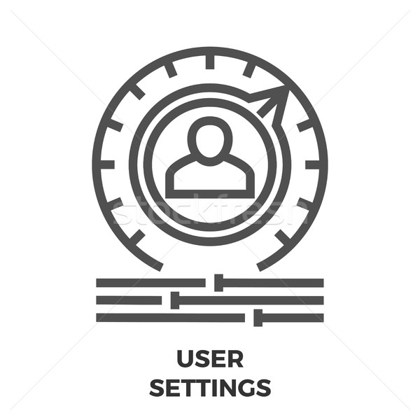User Settings Line Icon Stock photo © smoki