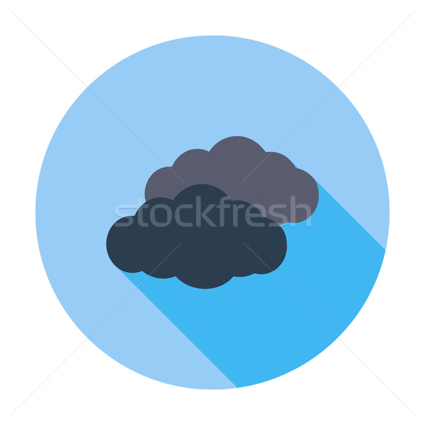 Overcast single flat icon. Stock photo © smoki