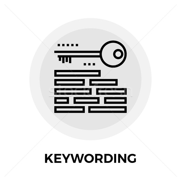 Keywording Line Icon Stock photo © smoki