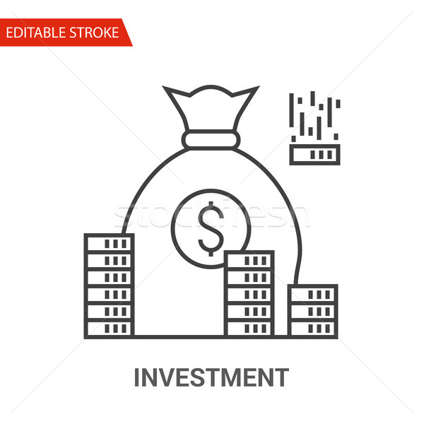 Investment Icon. Thin Line Vector Illustration Stock photo © smoki
