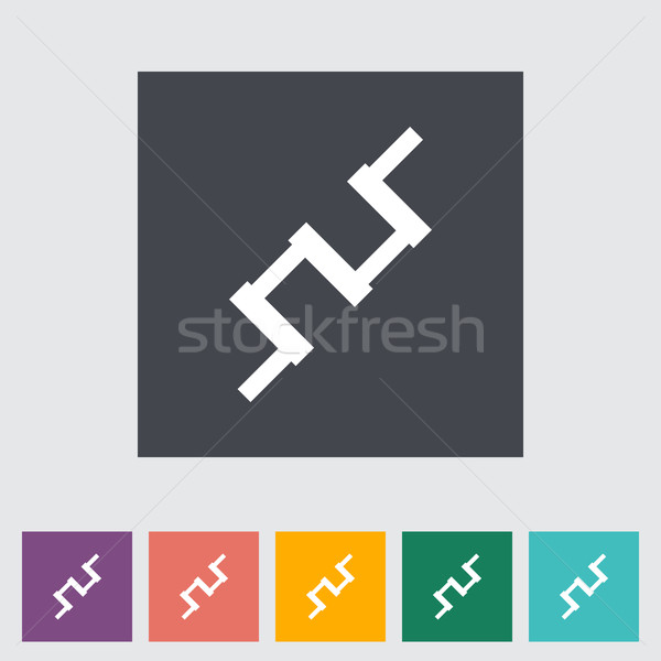 Crankshaft flat single icon. Stock photo © smoki