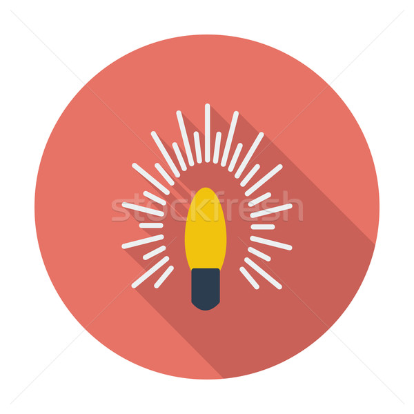 Bulb flat icon. Stock photo © smoki