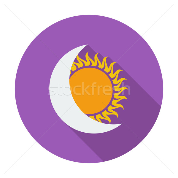Solar eclipse single icon. Stock photo © smoki