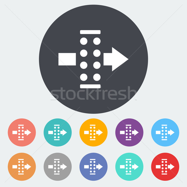 Levegő szűrő ikon kör művészet felirat Stock fotó © smoki