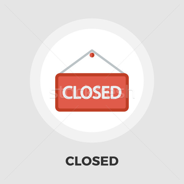 Closed flat icon Stock photo © smoki