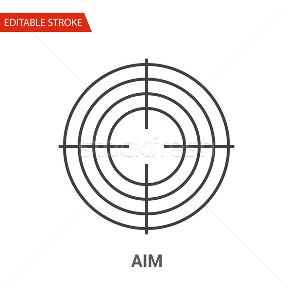 Aim Icon. Thin Line Vector Illustration Stock photo © smoki