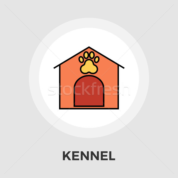 Kennel vector flat icon Stock photo © smoki