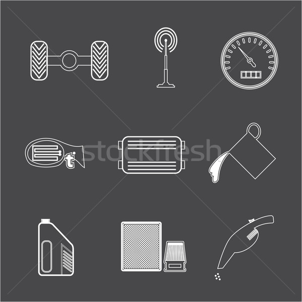 Car Parts icon set 2 Stock photo © smoki