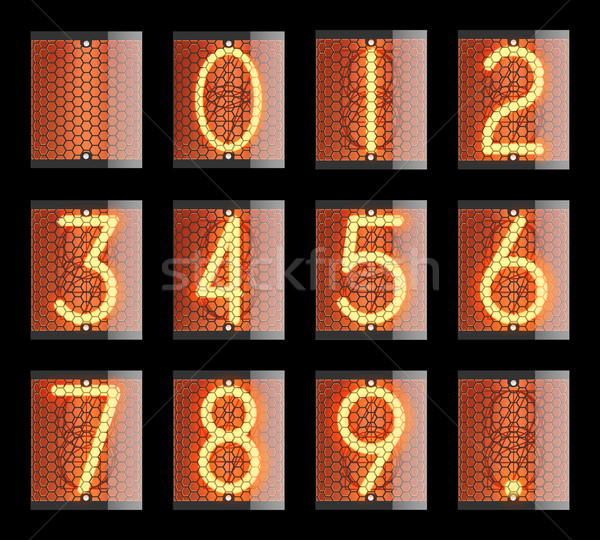 Radio tube indicateur nombre rétro transparence Photo stock © smoki