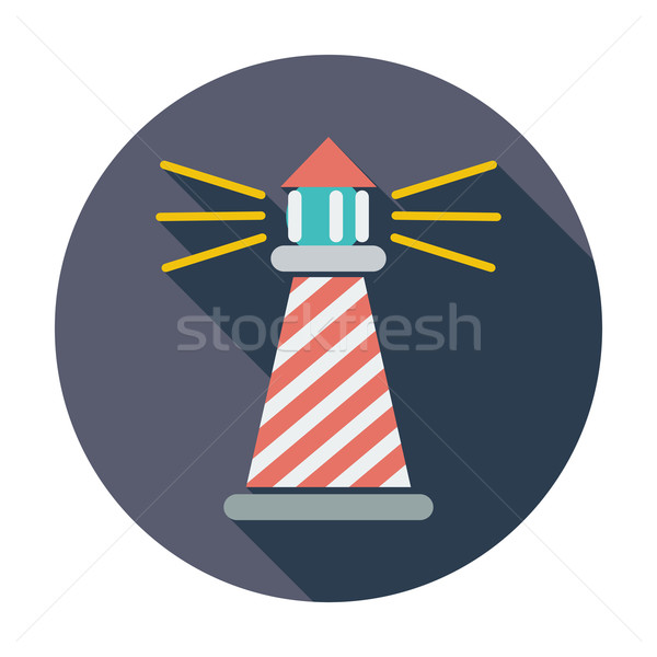 Leuchtturm Farbe Symbol Business Strand Zeichen Stock foto © smoki