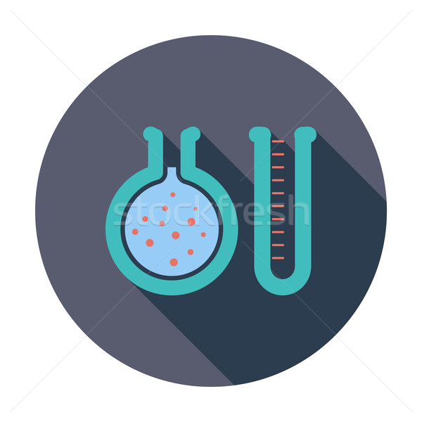 Stock photo: Chemisty flat icon