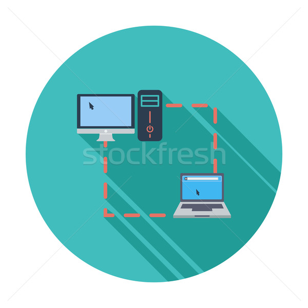 Computer icon kleur abstract kunst netwerk Stockfoto © smoki