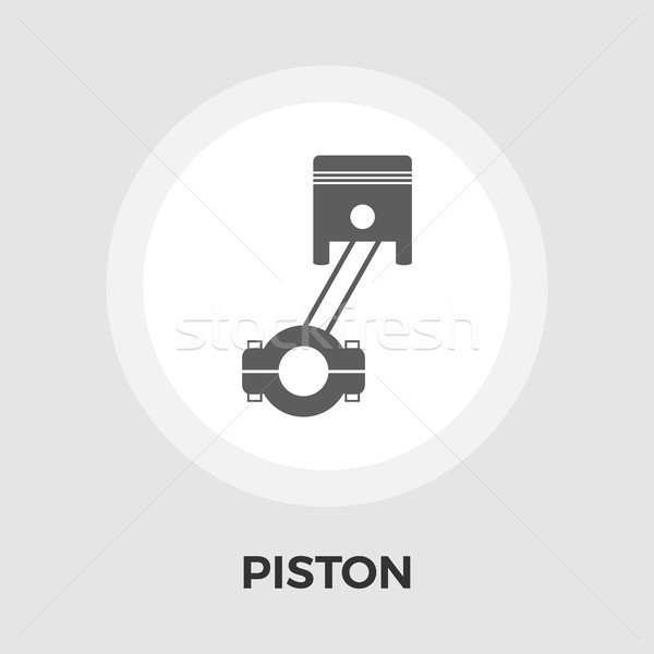 Piston icône vecteur isolé blanche [[stock_photo]] © smoki