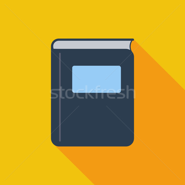 Libro icono vector largo sombra web Foto stock © smoki