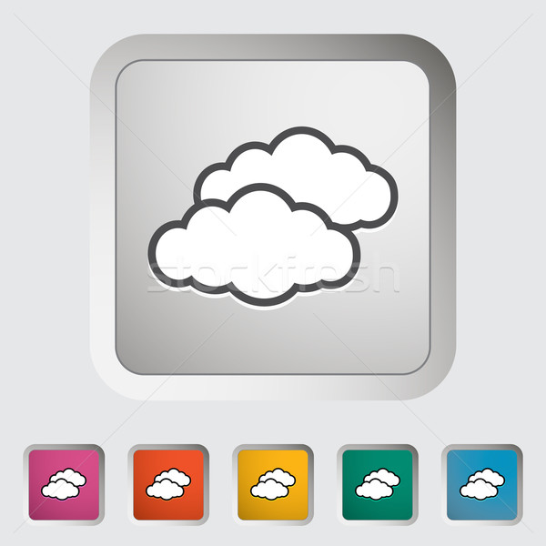 Stock photo: Overcast single icon.
