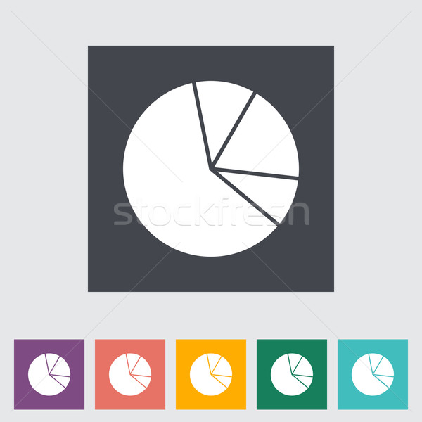 Graph single flat icon. Stock photo © smoki