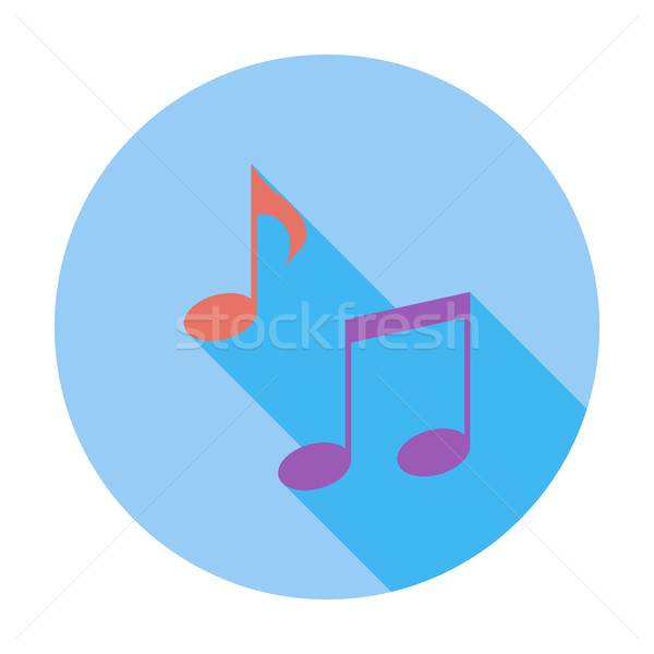 Nota ícone música símbolos cor arte Foto stock © smoki