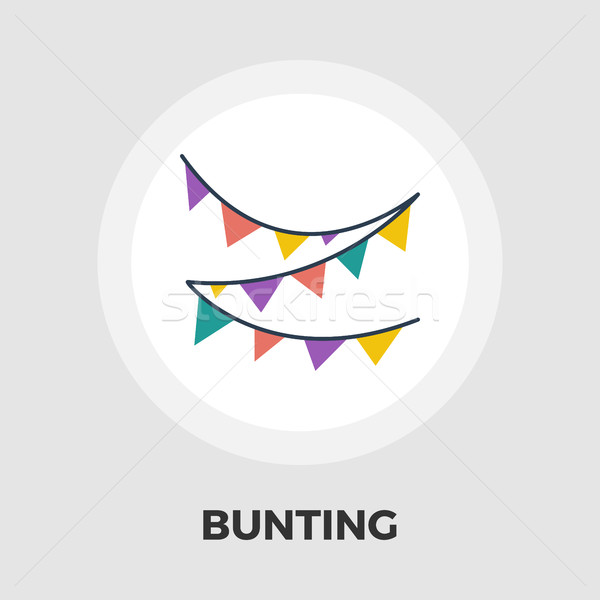 Bunting flat icon Stock photo © smoki