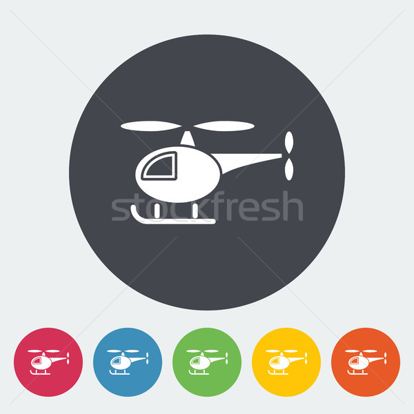 Helikopter icon vector web mobiele toepassingen Stockfoto © smoki