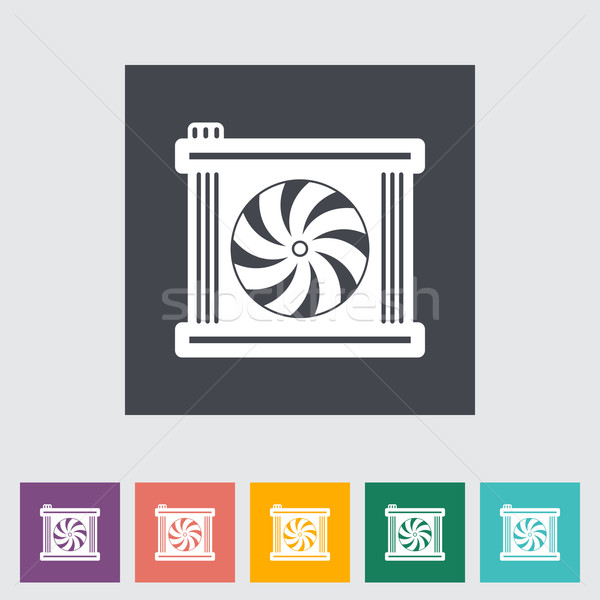 Radiator fan flat icon. Stock photo © smoki